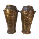 Pair of Art Nouveau baluster vases in copper earthenware by Gustave de Bruyn