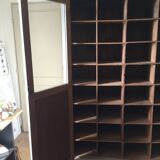 Antique Parisian wardrobe with interior compartments.