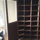 Antique Parisian wardrobe with interior compartments.