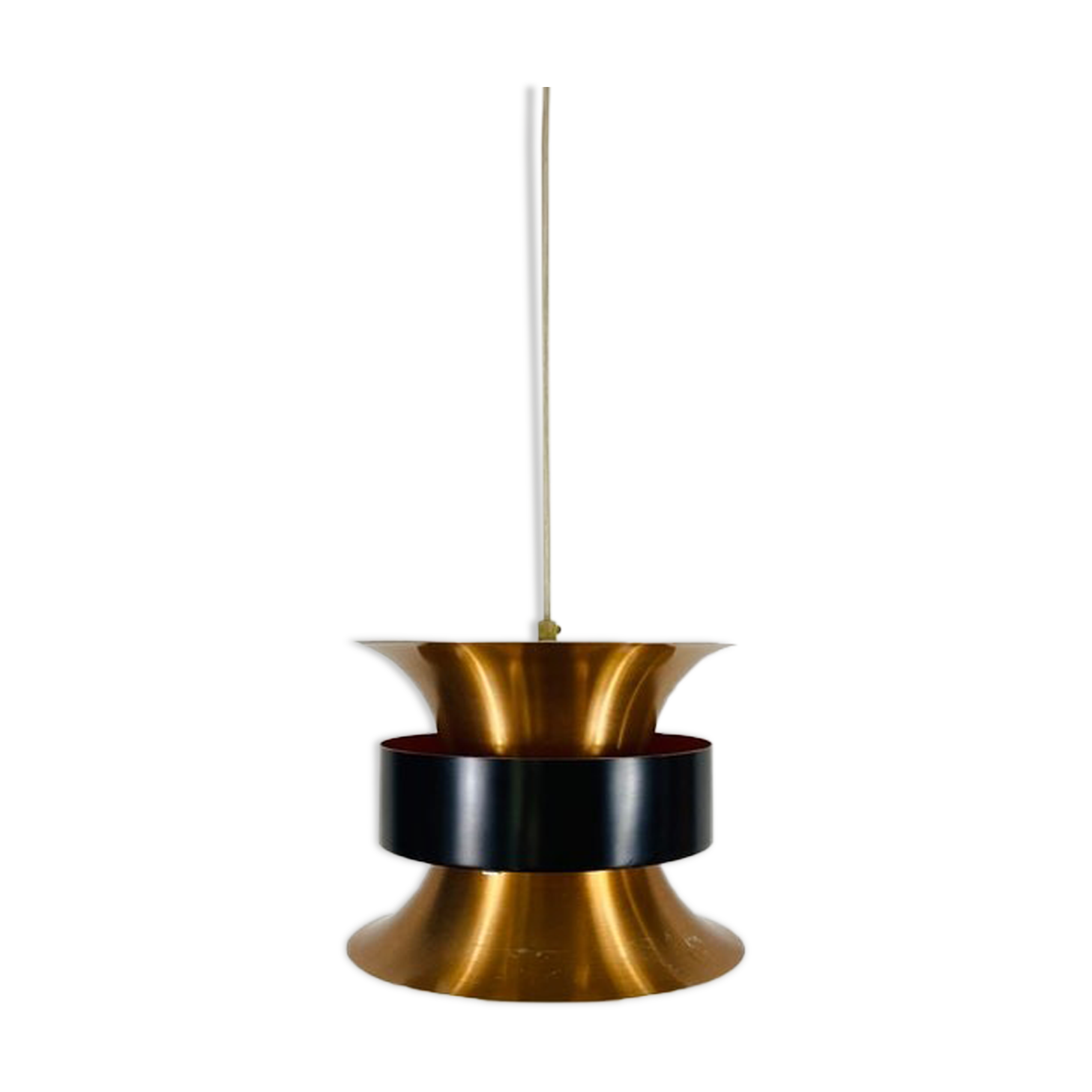 Danish copper hanging lamp, 1960s