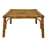 70's rattan coffee table