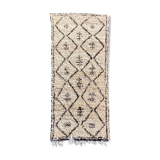 Moroccan berber carpet beni ouarain wool 90x195 cm