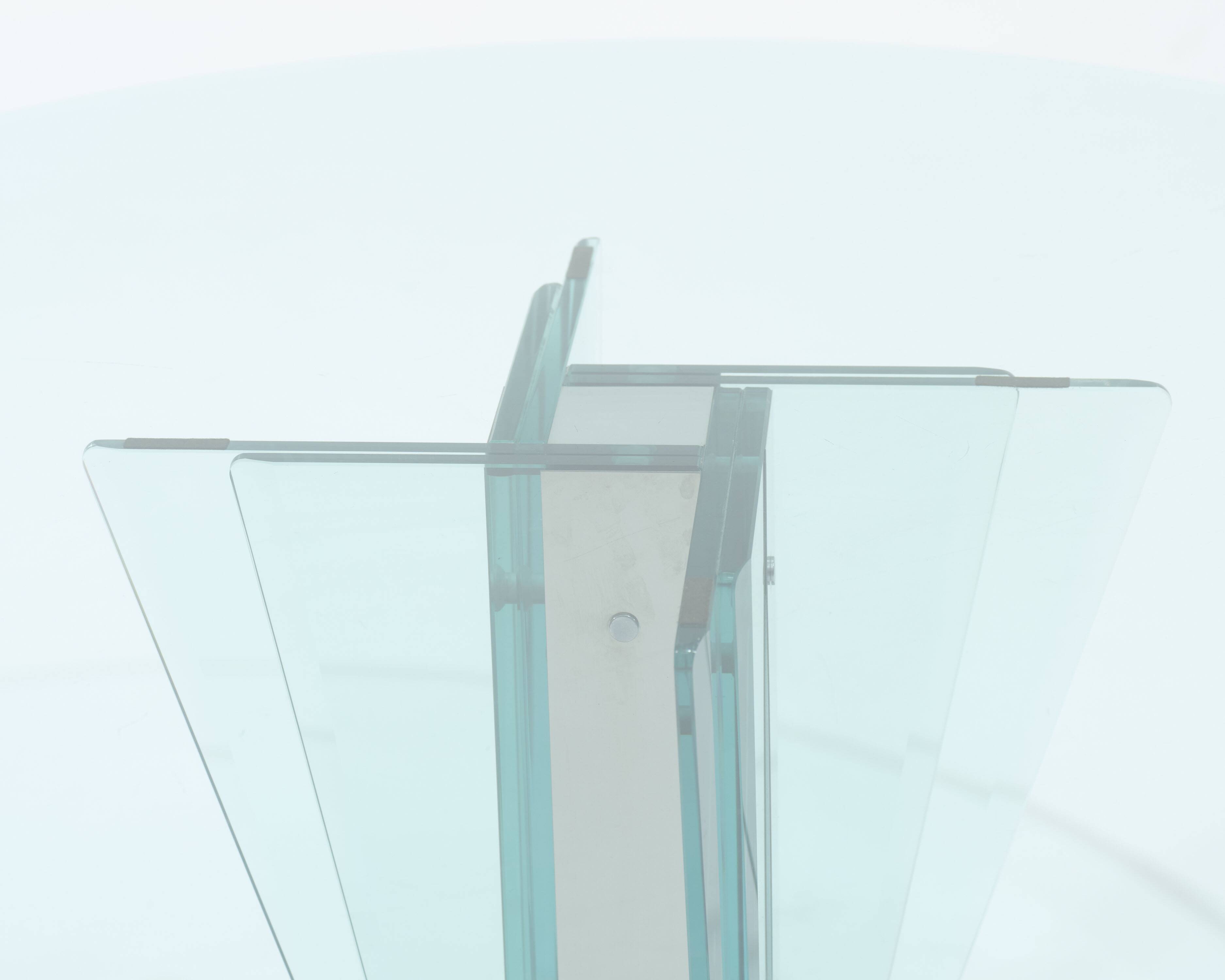 Table en verre pietro chiesa, 1970s