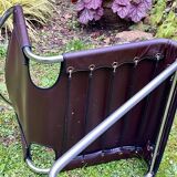 Leather designer chair - Biscia model - Pascal Mourgue