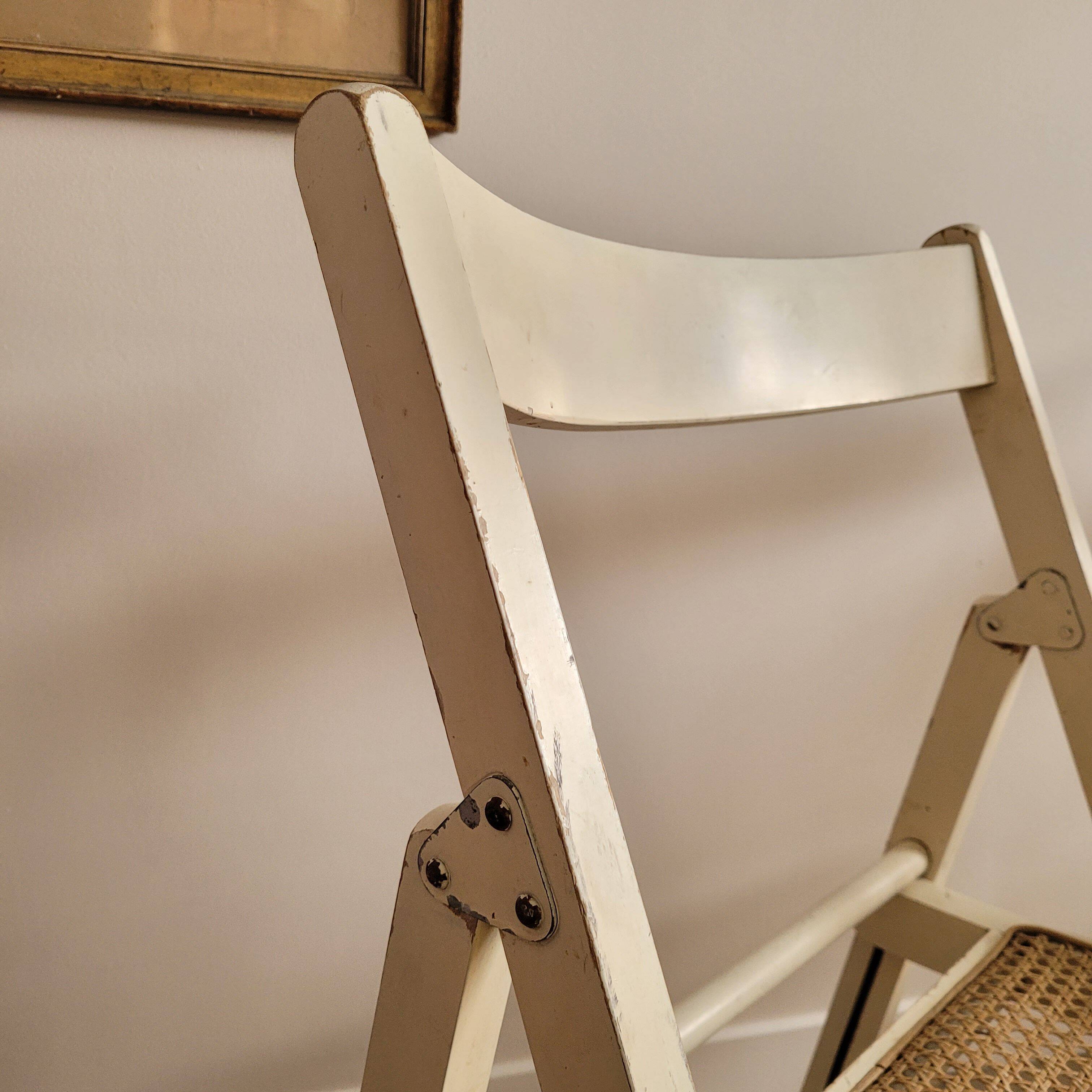Lot de chaises pliantes cannées