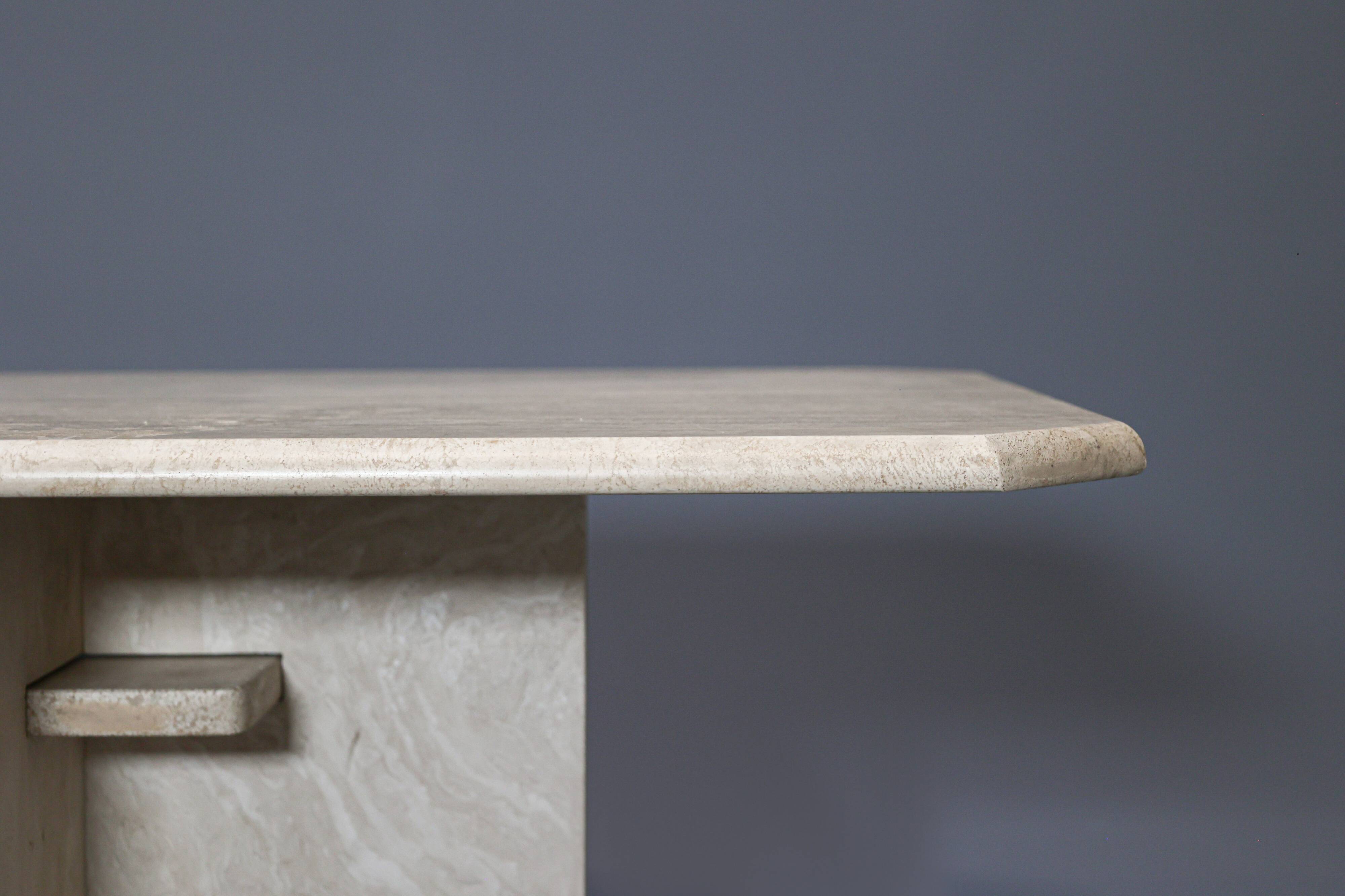 Vintage travertine coffee table, 1970s