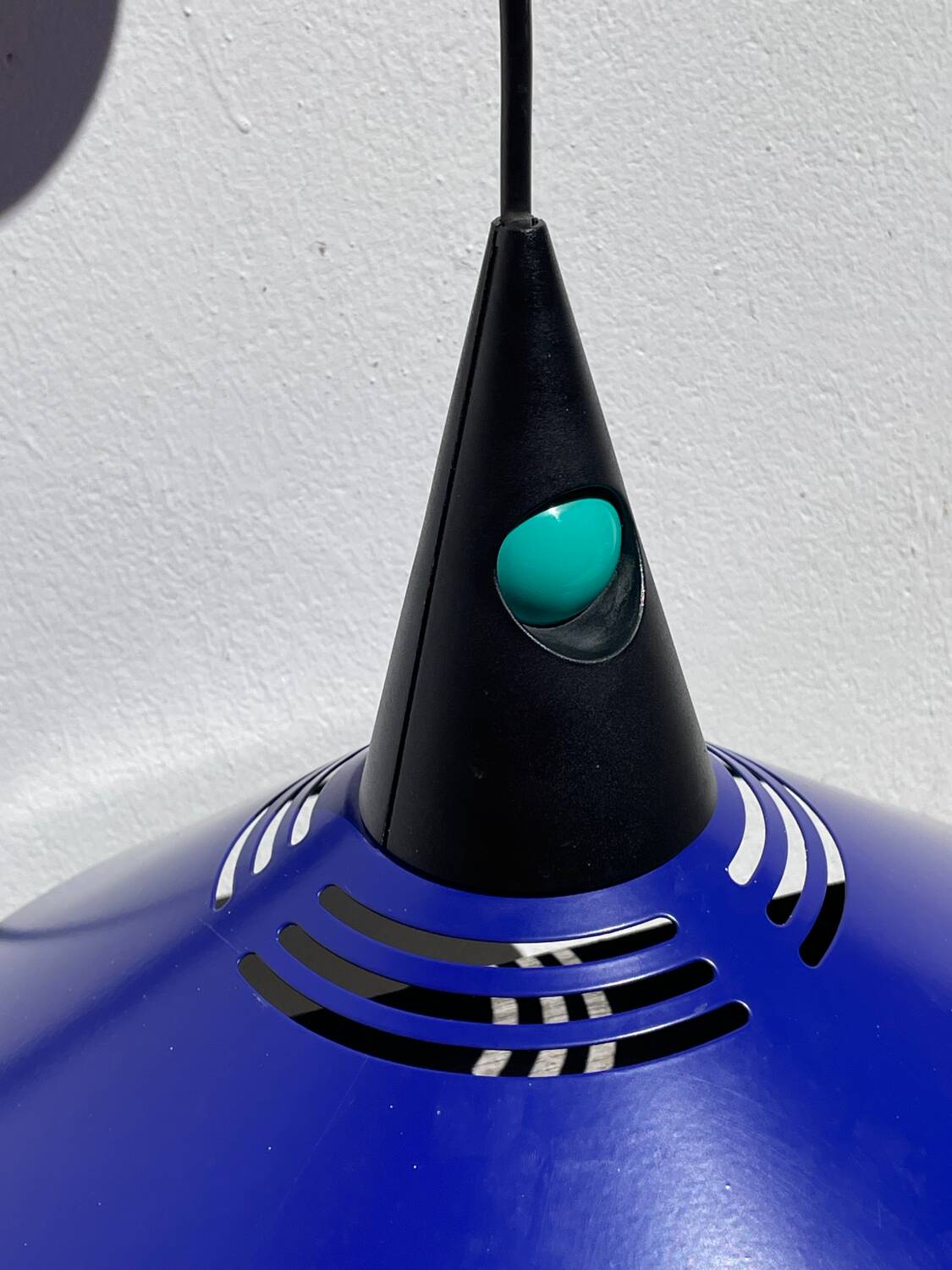 Postmodern blue metal pendant light Glossy