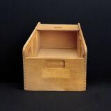 Old wooden filing box with shutter