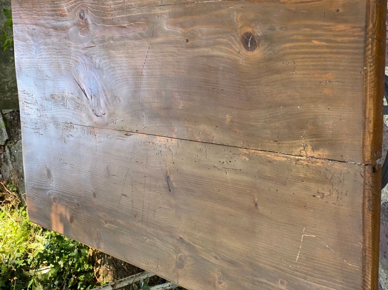 Table bistro feet cast cast plateau solid wood