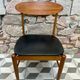 1960s Scandinavian chair in black vinyl