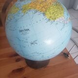 Barren luminous earth globe