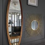 Large rattan mirror 60'