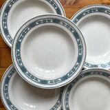 5 deep iron earthenware plates Pasteur Moulin des Loups & Hamage
