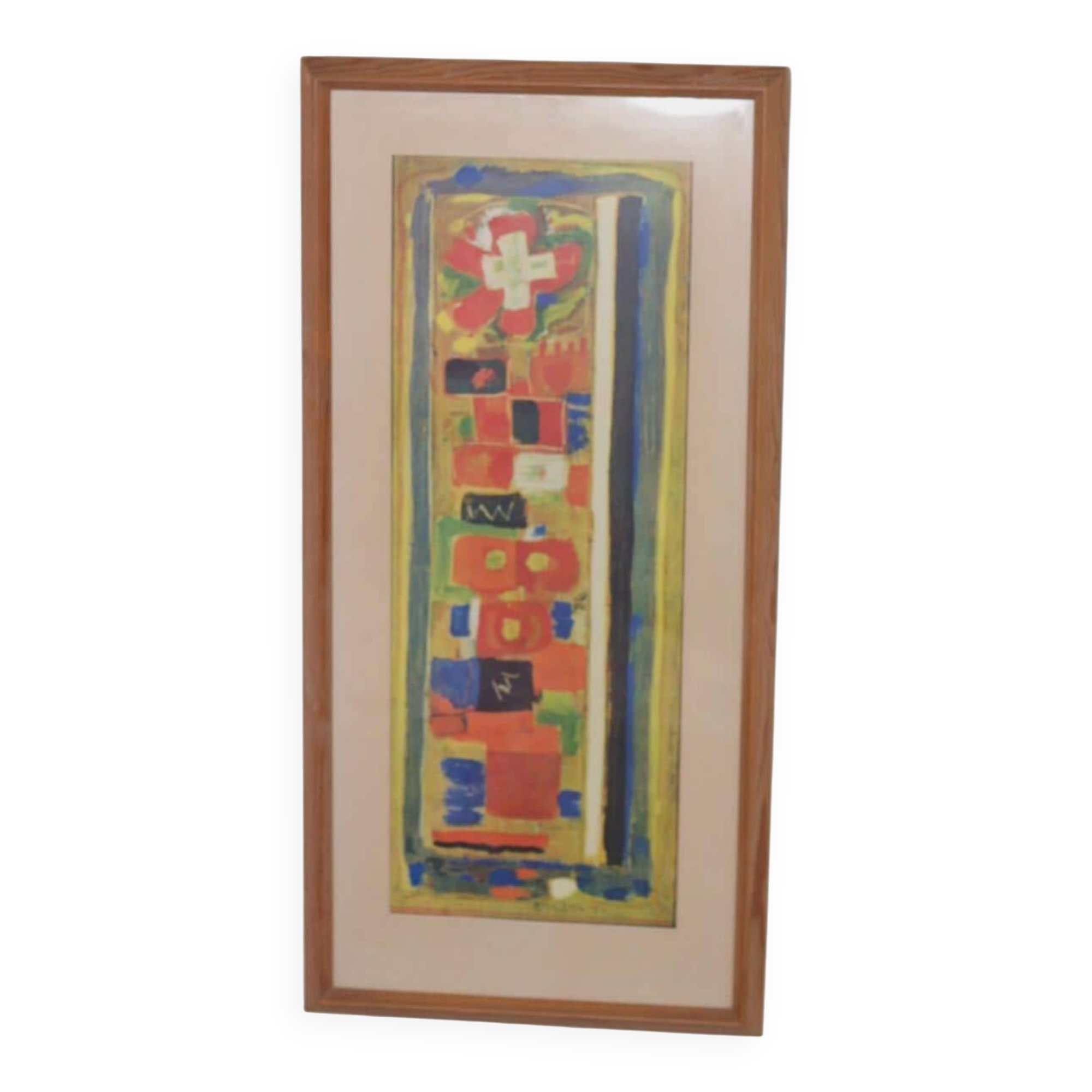 Swedish Oil on Panel – “Abstract Composition” by MARTIN BISSIÈRE, 1952