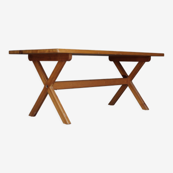 Scandinavian pine dining table 1960s