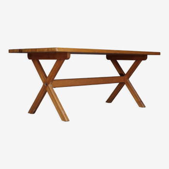 Table à manger en pin scandinave, années 1960