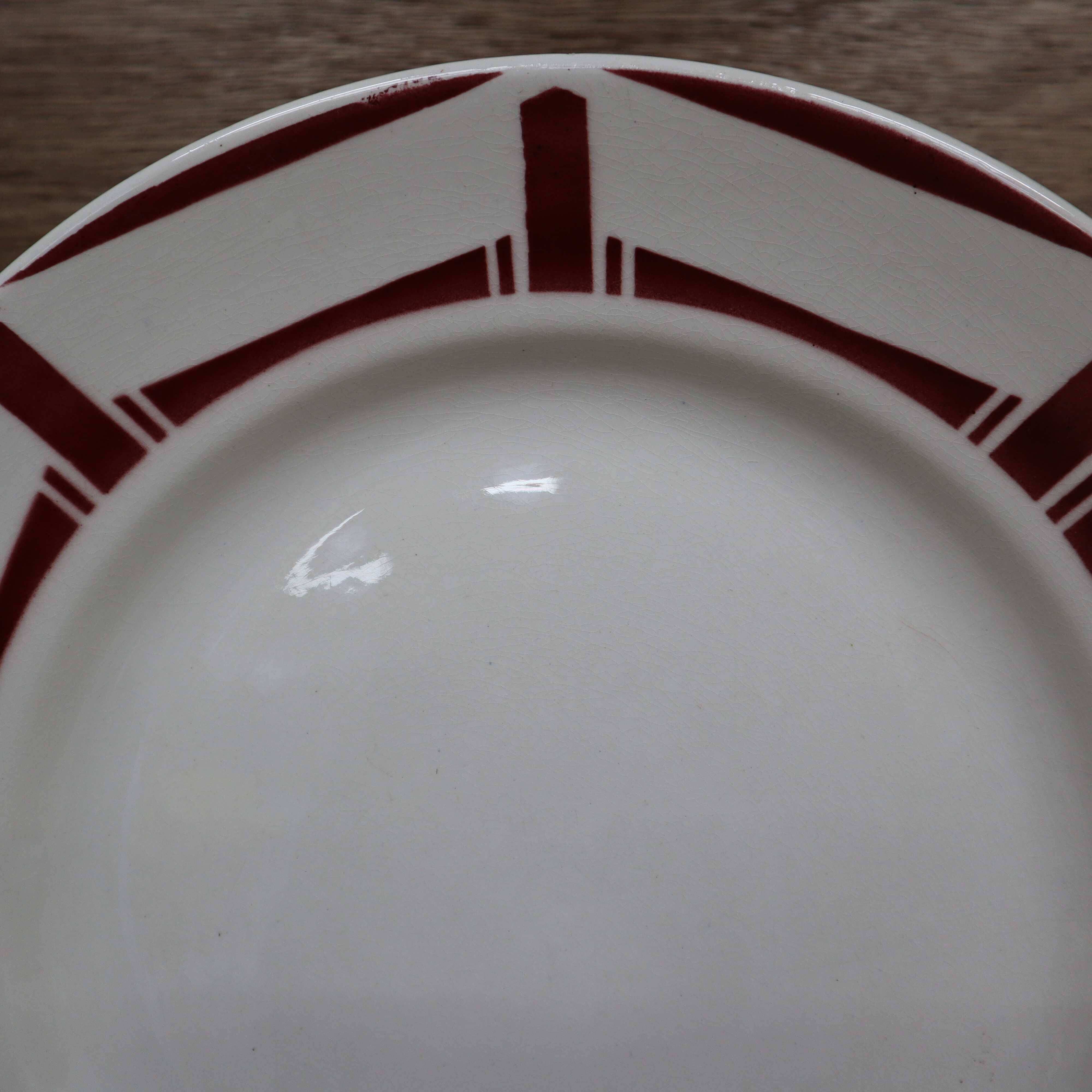 Ancien plat rond Badonviller modèle 'Louise'