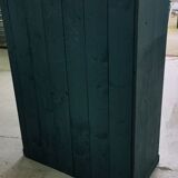 Meuble d'atelier quatre tiroirs patine bleue d'origine