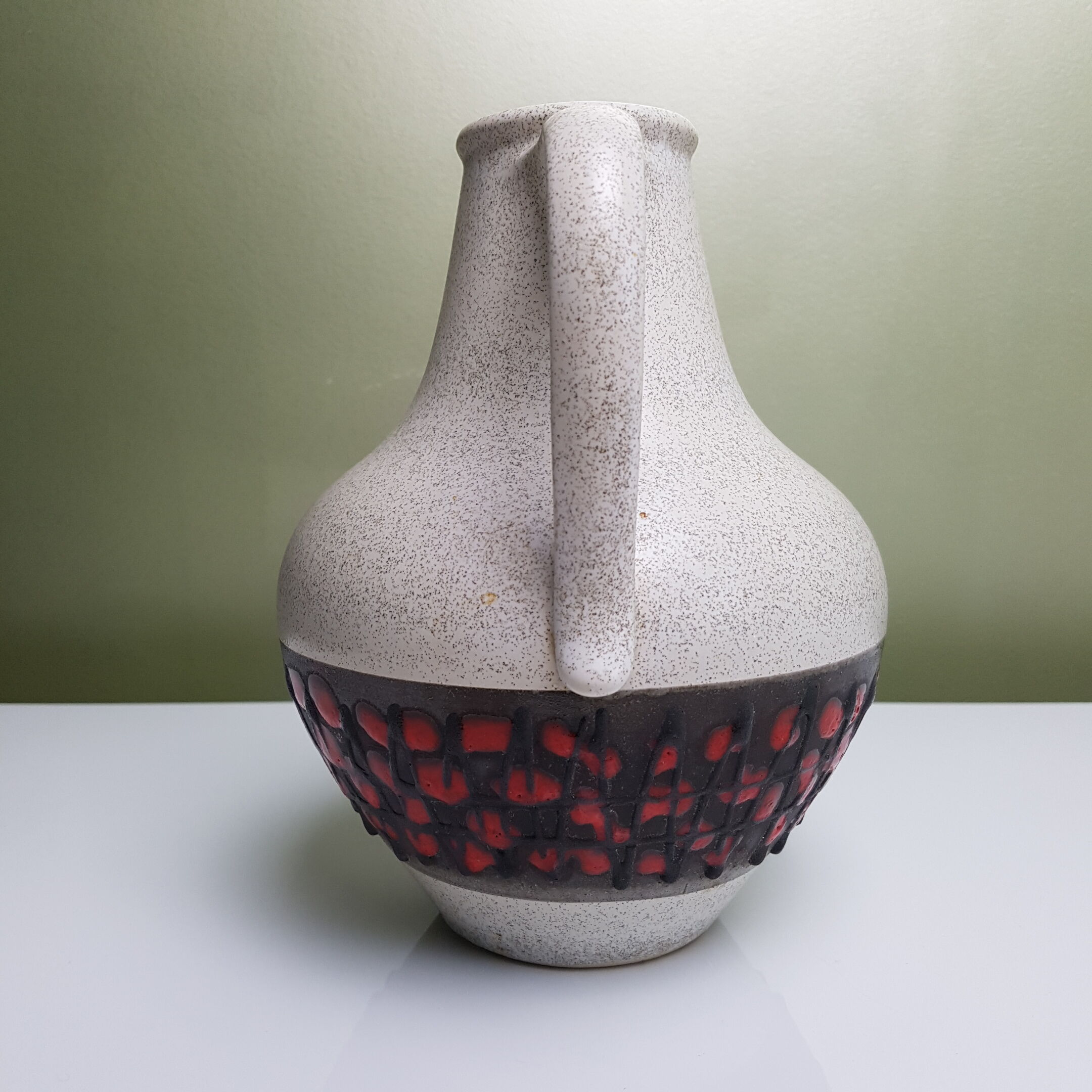 German DB Keramik Dumler Breiden 70s Handle Vase
