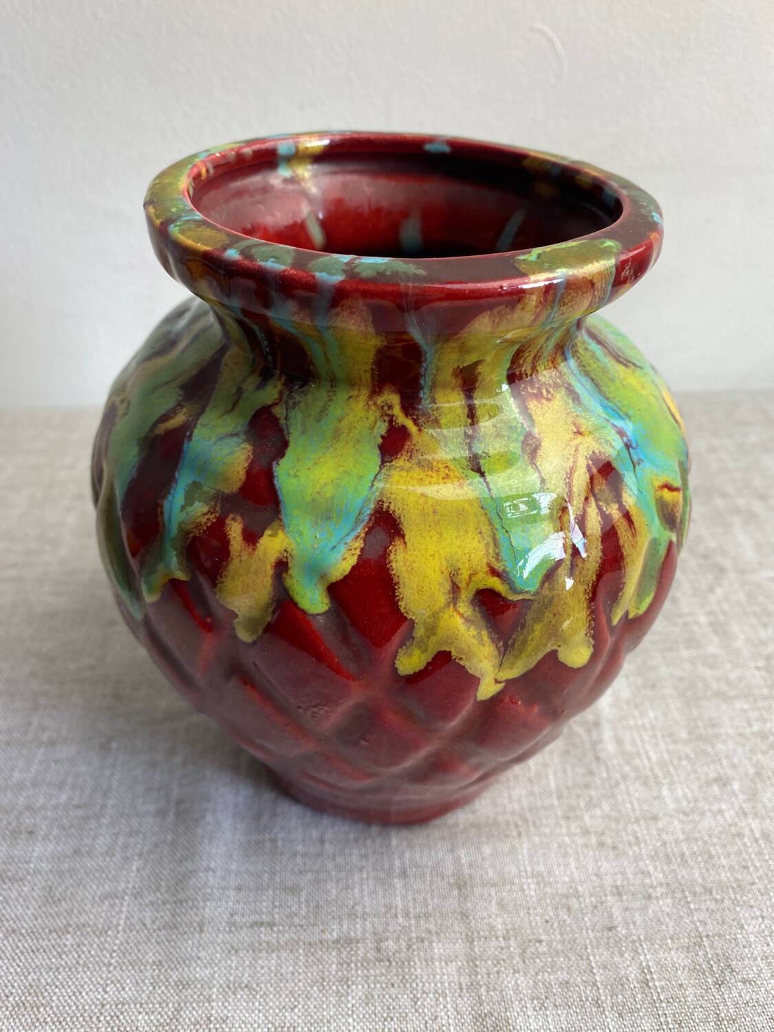 Glazed ceramic vase