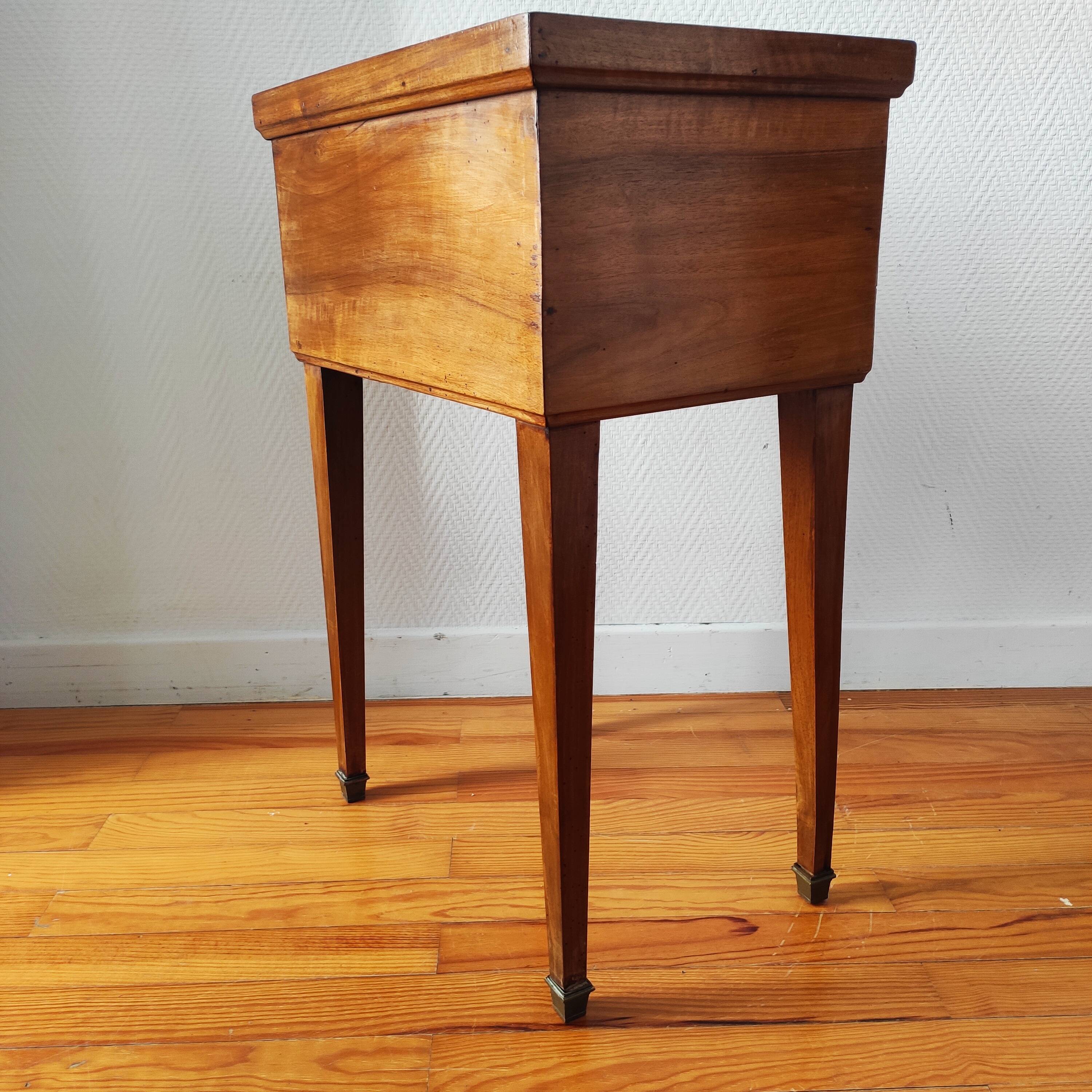 Antique walnut chiffonier bedside table