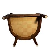 Mahogany bergère chair, stamped, Empire period