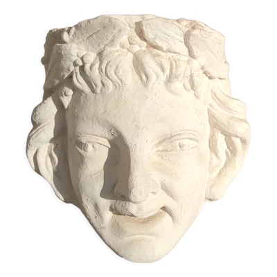Ancien visage en plâtre décor antique