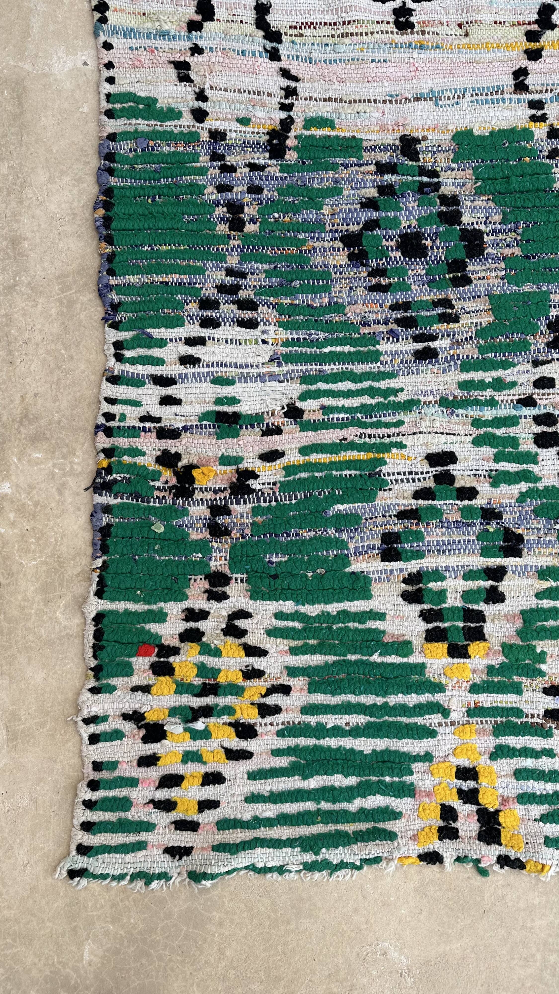 Tapis Marocain Boujad coloré - 80 x 228 cm