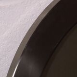 Authentic vintage design 70 brushed steel circular mirror 60cm