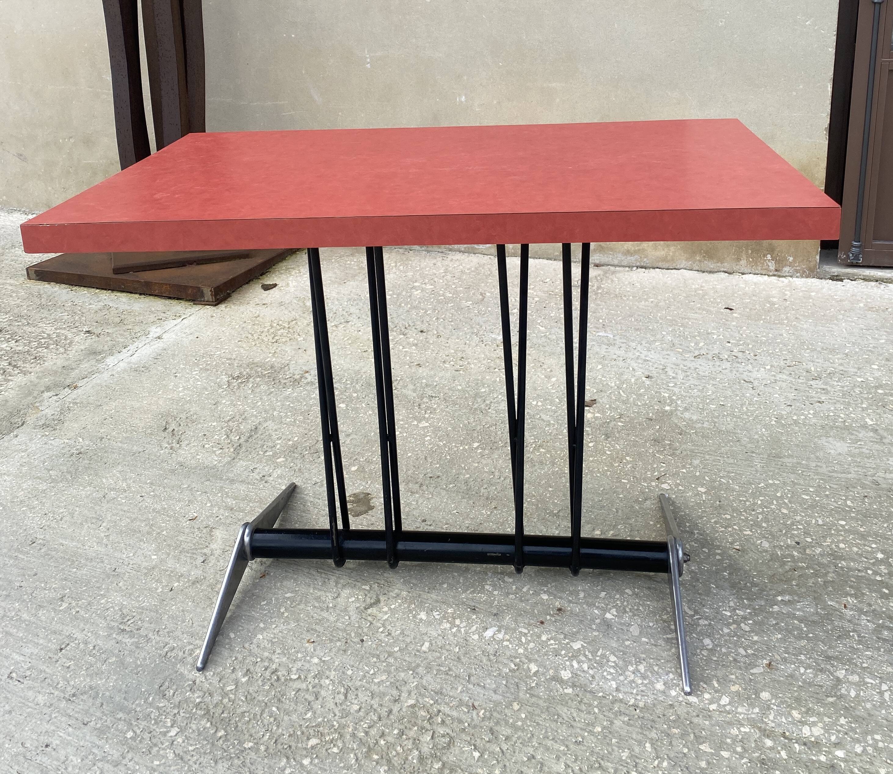 Jean Prouvé table from the refreshment area of the Dancourt-les-Conflans Aeroclub.
