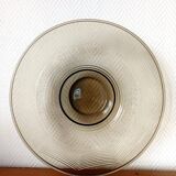 Large Art Deco smoked glass bowl