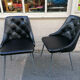 Office chair skaï and chrome, 1970