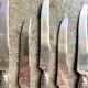 5 TG silver monogrammed dessert knives by Félix Malique, late nineteenth century