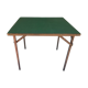 Ancienne table à jeu pliante et son plateau en feutrine verte vintage