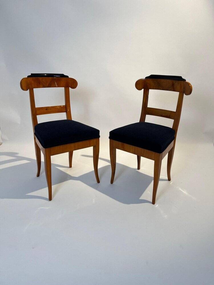 Biedermeier Chairs in Cherry Wood, Germany, 1830s, Set of 5