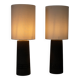 Set of two ceramic sculptural table lamps by Töreboda
