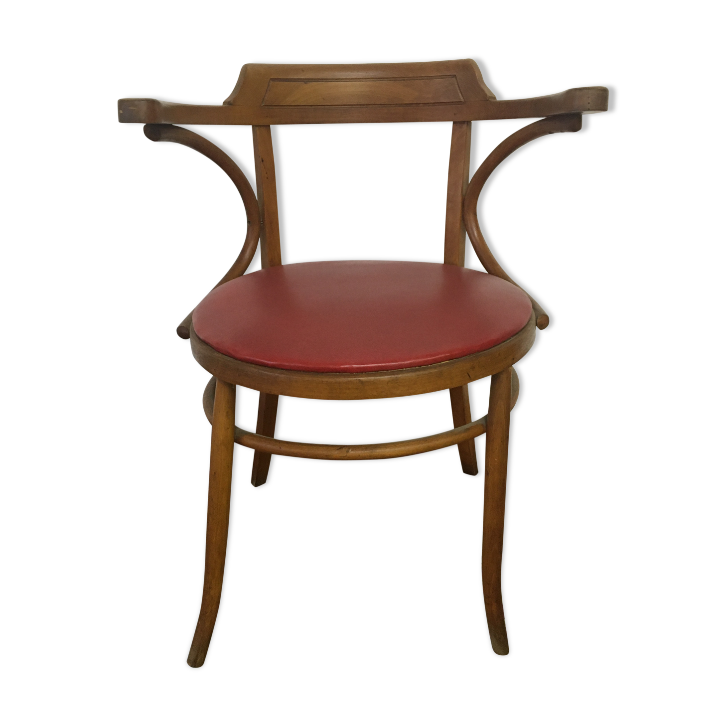 Old curved wooden chair
