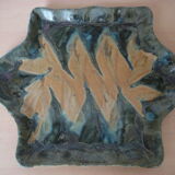 Tray in stoneware
