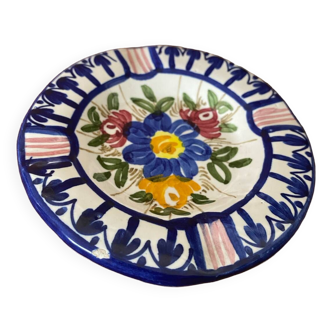 Flowered ceramic ashtray