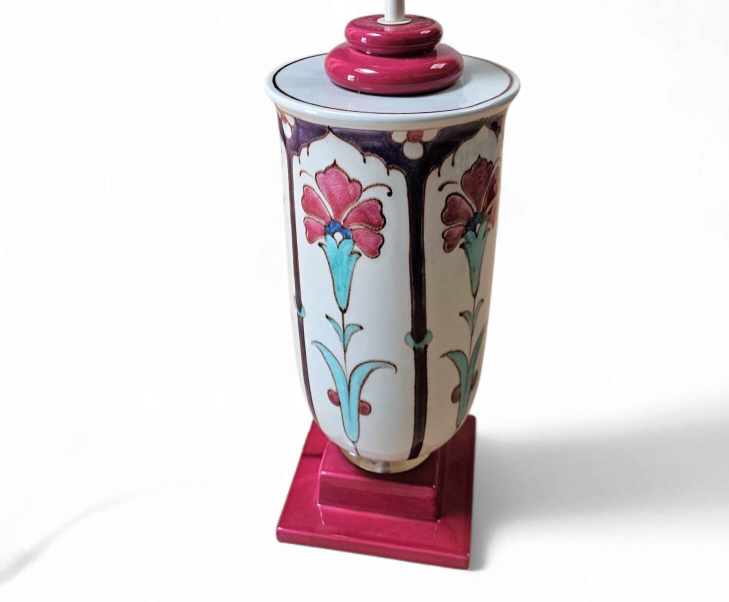 Bitossi/ ceramic table lamp 1980s / vase lamp / marked