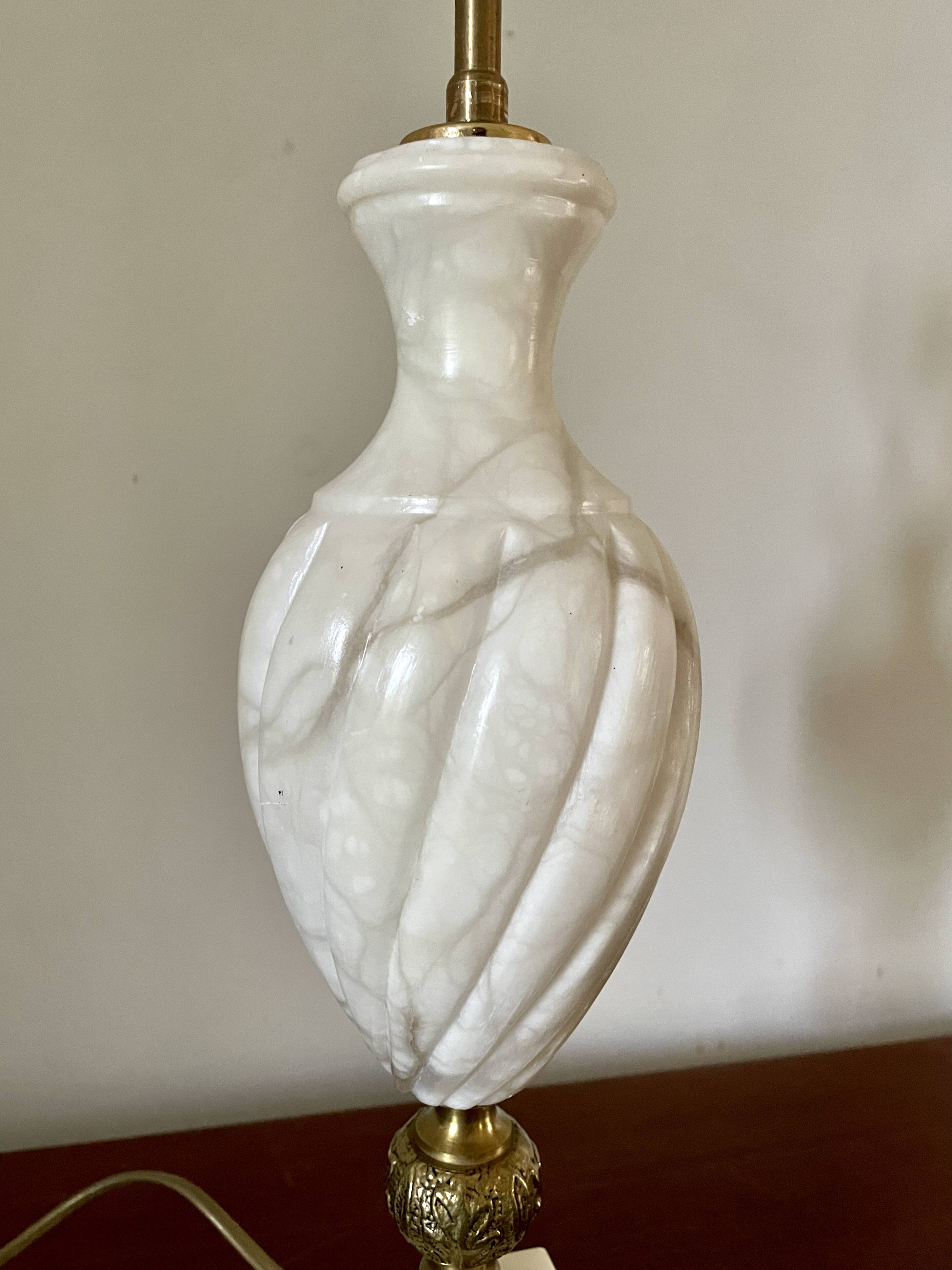Alabaster lamp base 1950