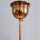 Brass chandelier with amber cracked glass globes, 1950s-60s