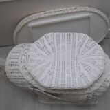 Rattan side table elephant