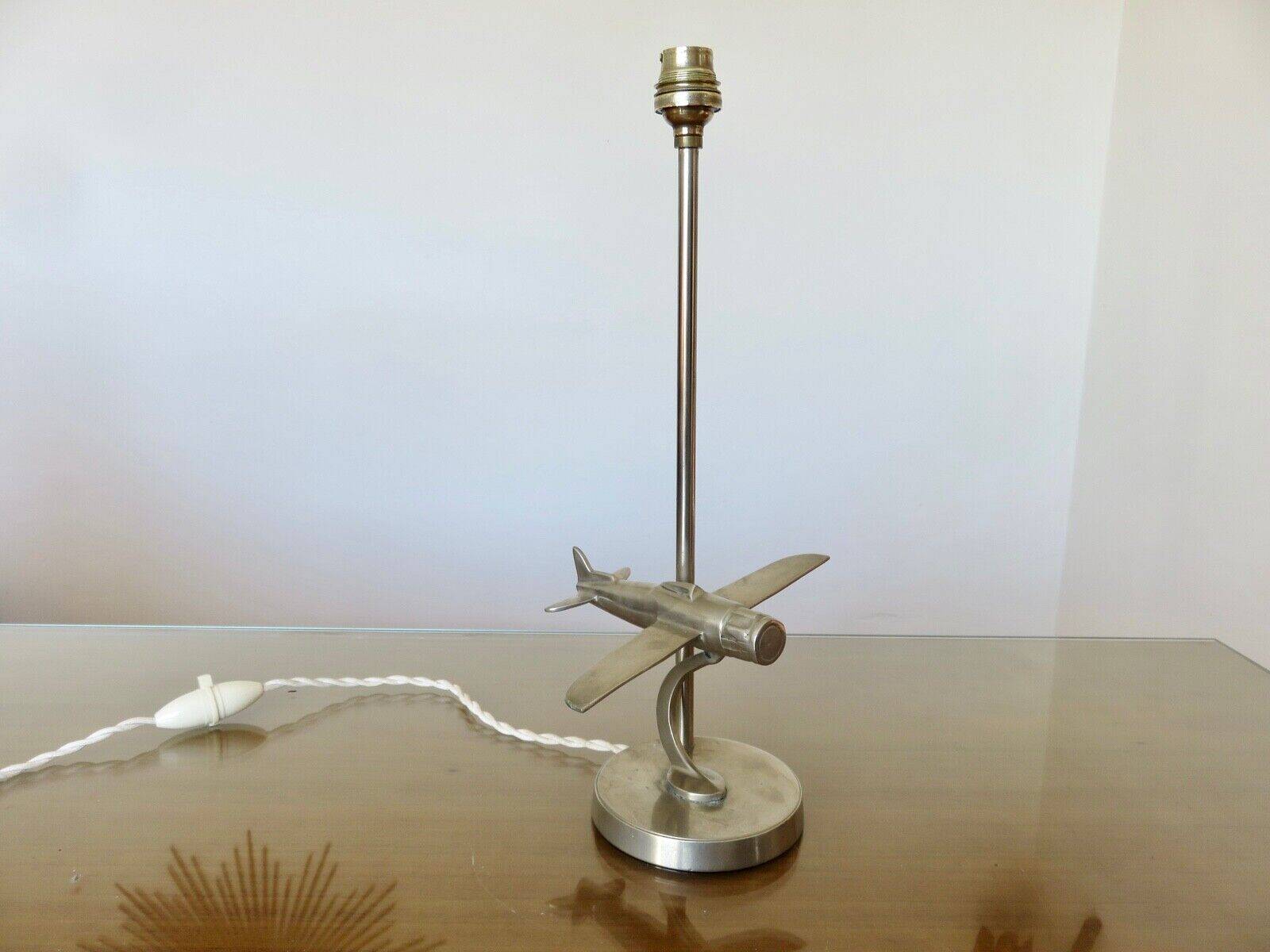 “Airplane” lamp in nickel-plated brass from the 40s and 50s