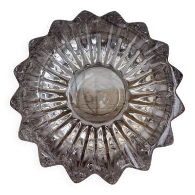 Cendrier / Vide-poche Art Déco violet verre moulé Modèle étoile  Pierr