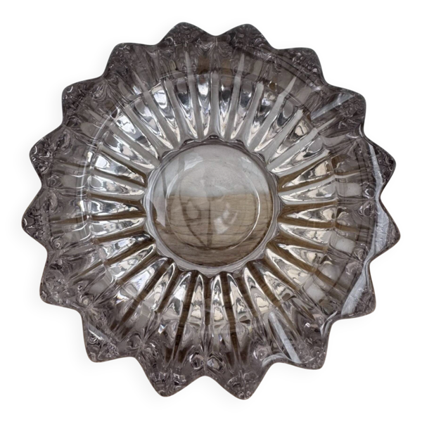 Cendrier / Vide-poche Art Déco violet verre moulé Modèle étoile  Pierr