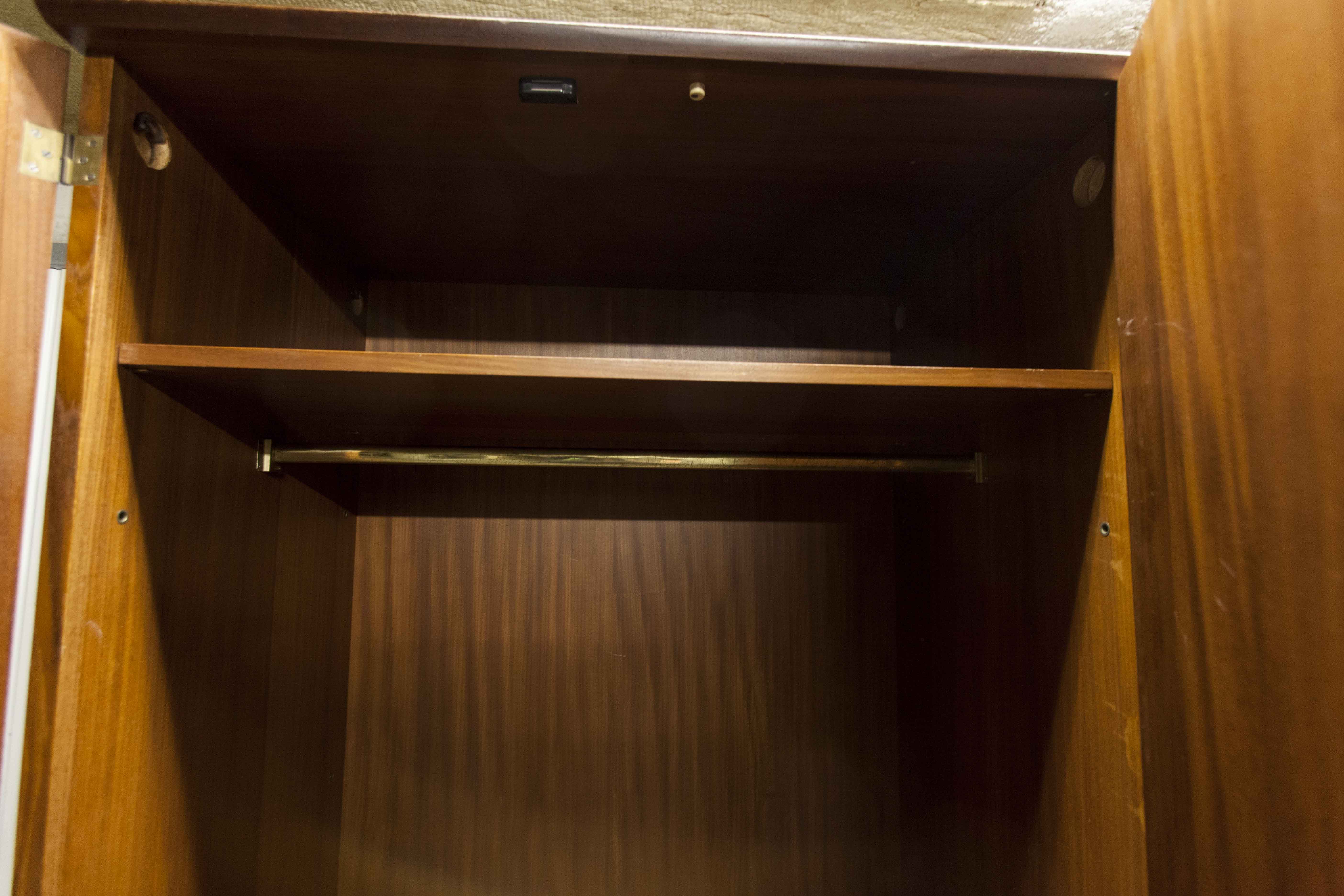 Scandinavian teak cabinet 1960 with mounting plan