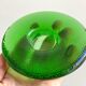 Vintage green structured glass Iittala Nappi tealight holder / candleholder / votive, Markku Salo