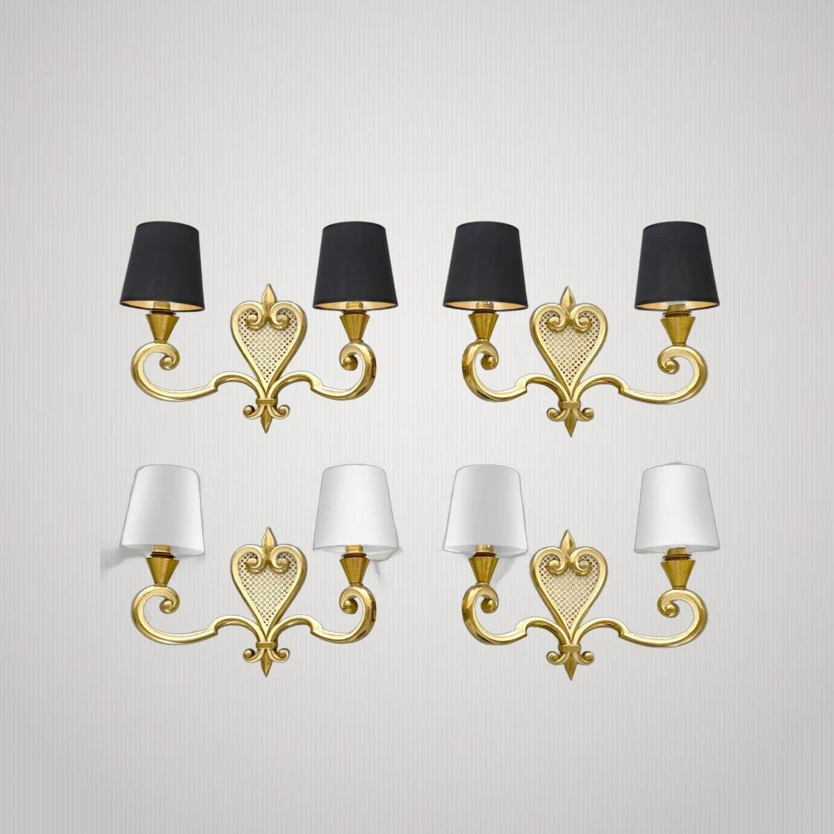 Pair of wall lights from the 1950s by Maison Arlus.