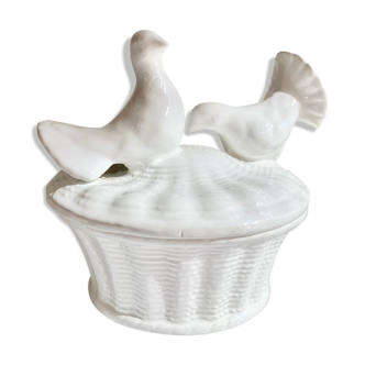 Soup tureen ceramic birds